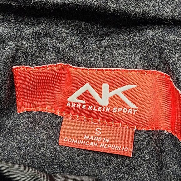 AK Anne Klein Sport Coat Womens Small Wool Blend Hooded Peacoat Double Breasted - Picture 7 of 10